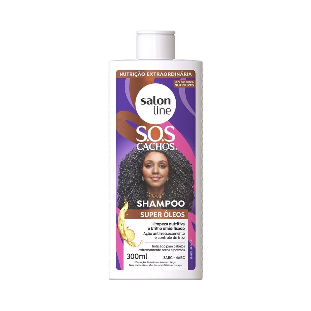 Kit Shampoo 300ml + Condicionador Salon Line Sos Super Óleos 200ml