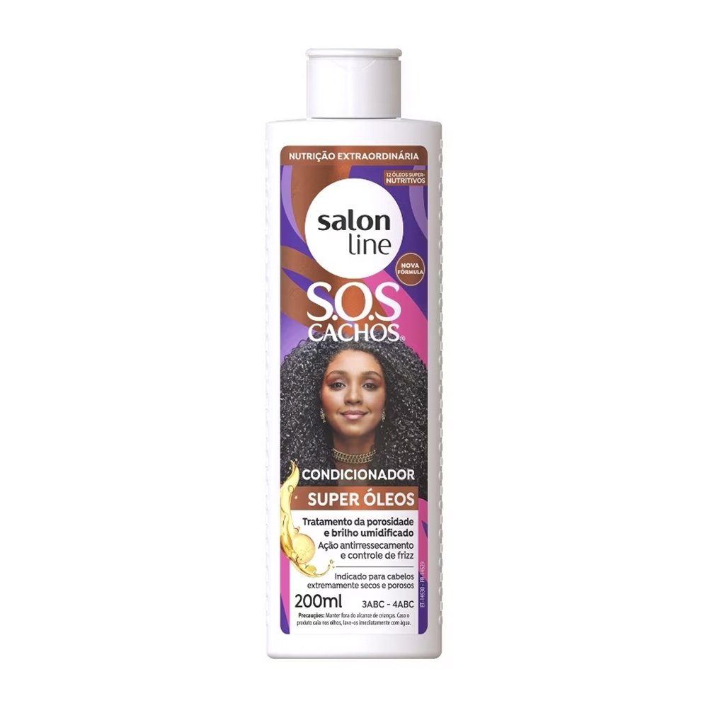 Kit Shampoo 300ml + Condicionador Salon Line Sos Super Óleos 200ml