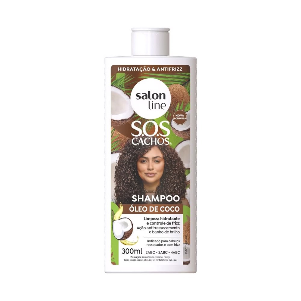 Kit Shampoo 300ml + Condicionador Salon Line Sos Óleo de Coco 200ml