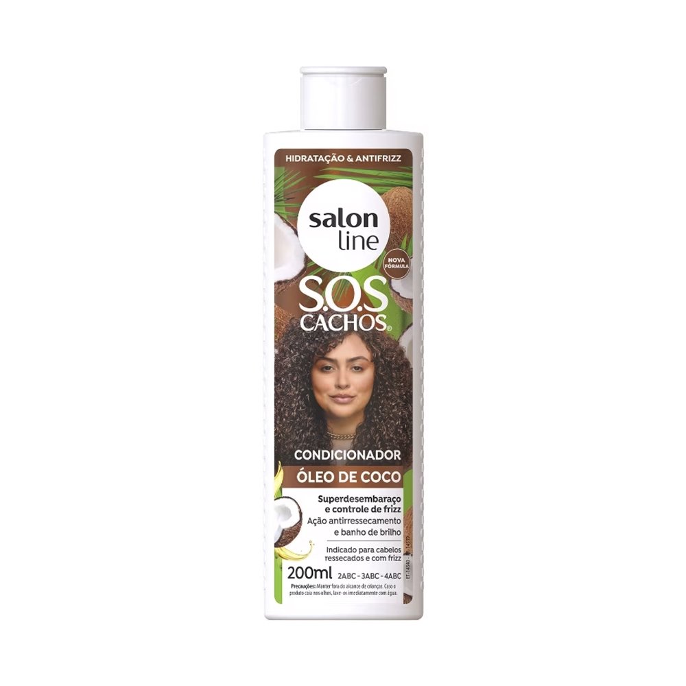 Kit Shampoo 300ml + Condicionador Salon Line Sos Óleo de Coco 200ml
