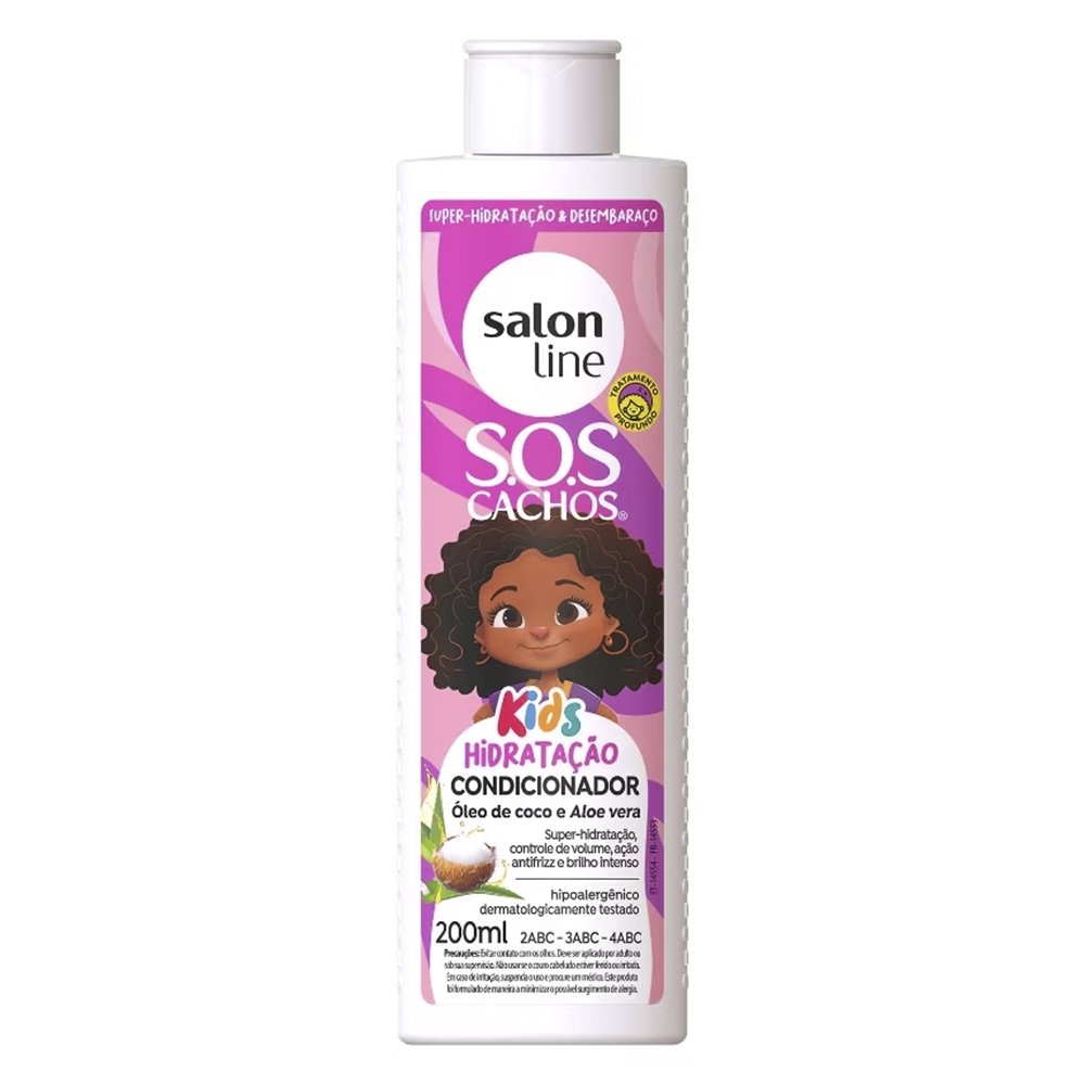 Shampoo 300ml + Condicionador Salon Line Sos Cachos Kids Hidratacao 200ml