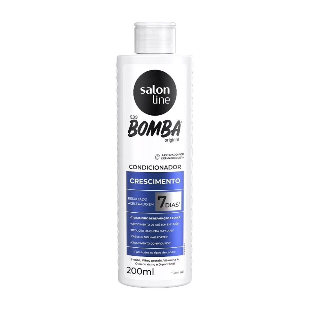 SHAMPOO 300ML + CONDICIONADOR SALON LINE BOMBA ORIGINAL CRESCIMENTO 200ML