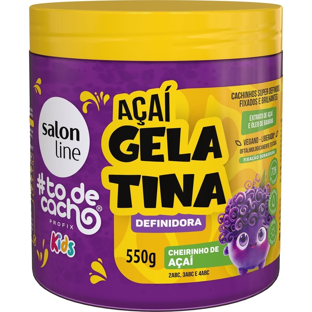 Gelatina Capilar Salon Line Kids Tô de Cachos - Açaí Definidora 550g