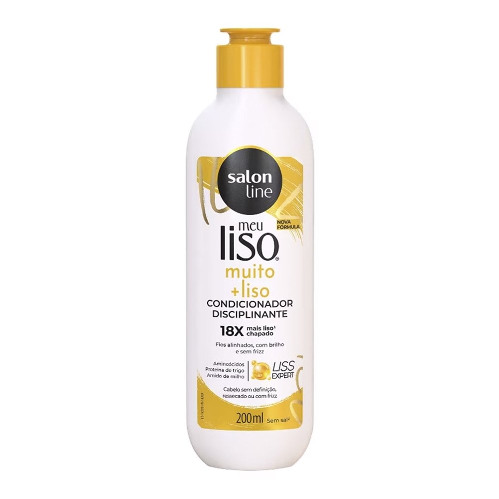 Kit Shampoo 300ml + Condicionador Salon Line - Meu Liso Muito + Liso, 200ml