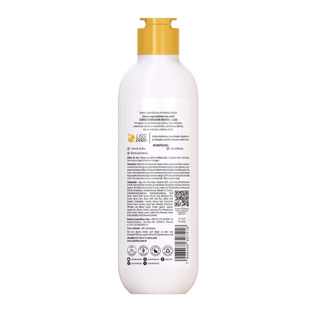 Kit Shampoo 300ml + Condicionador Salon Line - Meu Liso Muito + Liso, 200ml