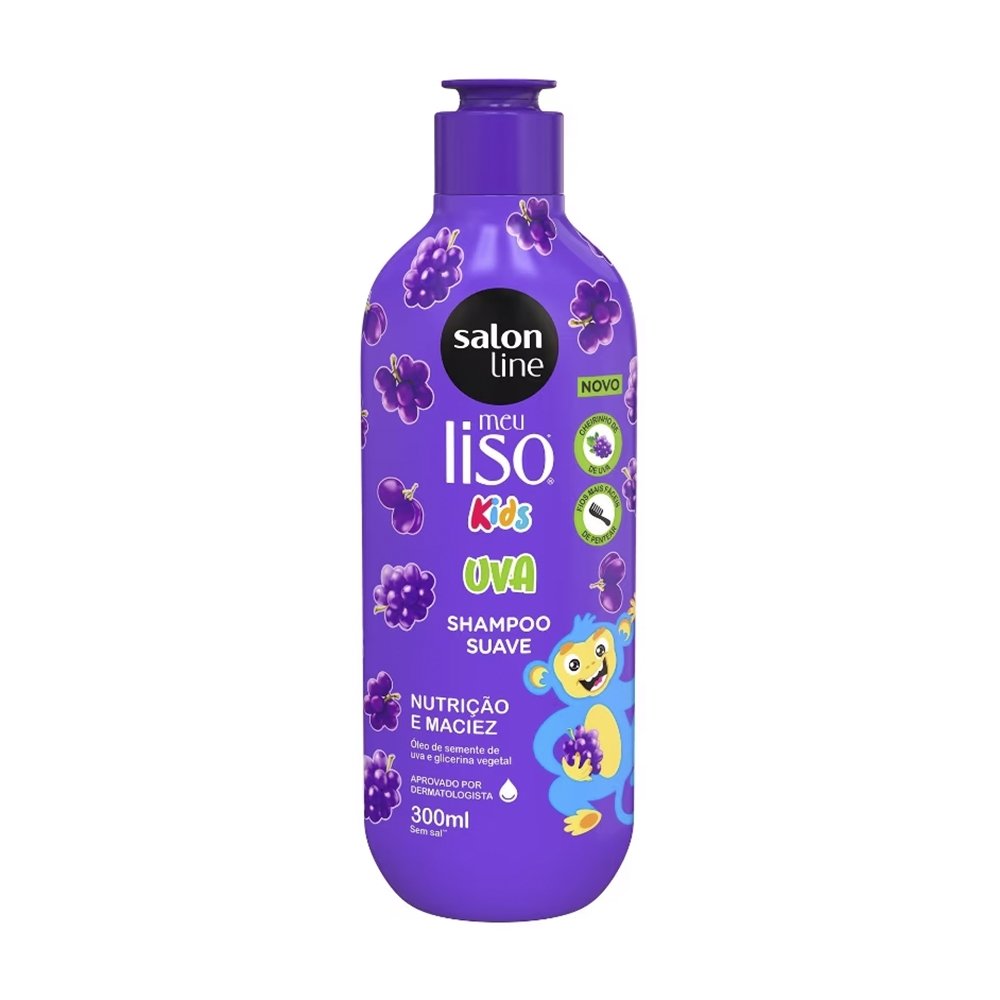 Shampoo e Condicionador Salon Line Kids Meu Liso Uva 200ml