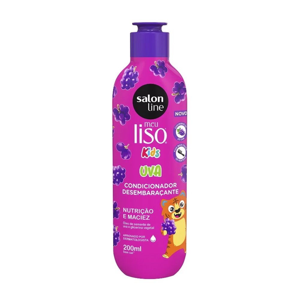 Shampoo e Condicionador Salon Line Kids Meu Liso Uva 200ml