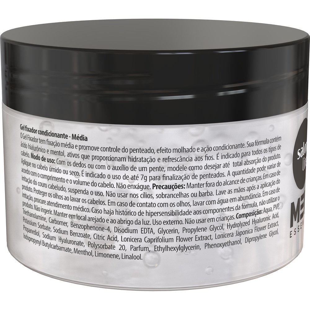 Gel Fixador Salon Line Men Essence Fixação Média 300gv