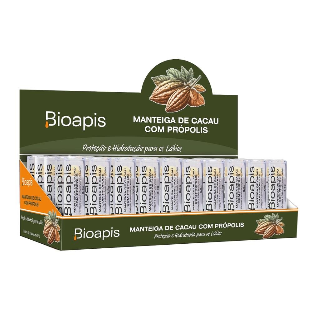 Manteiga De Cacau Com Propolis - Bioapis - Display Com 50 Unidades - Minamel