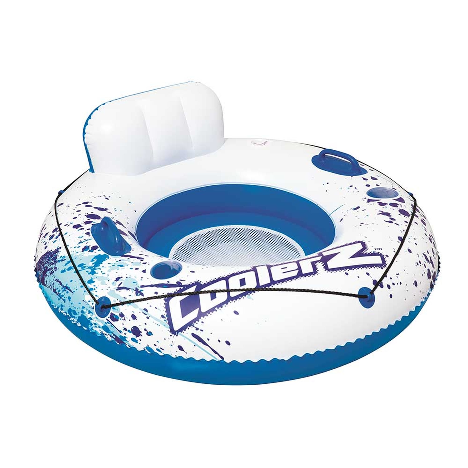 Boia Circular Premium Com Alca Branco E Azul Bestway