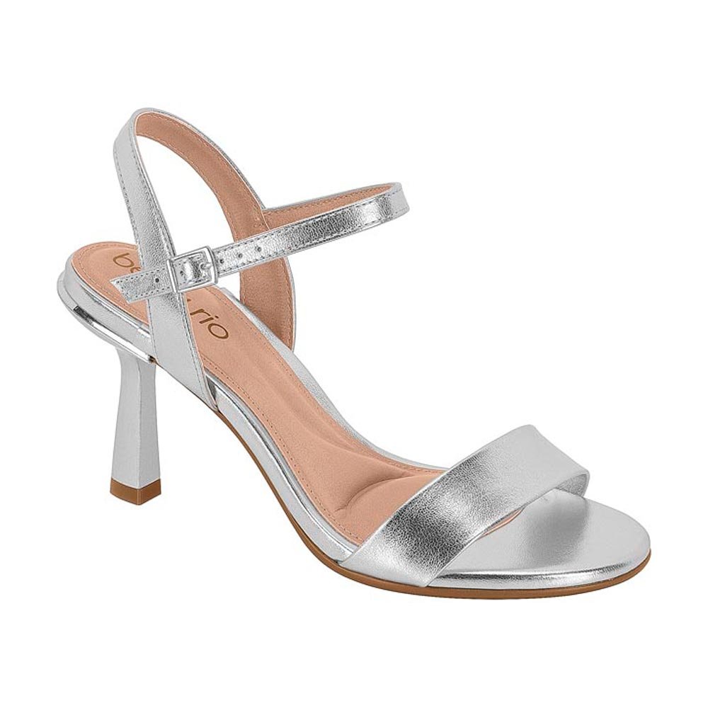 Sandalia Beira Rio 8545.300.14710.41 Prata 34-39 Com 12 Pares