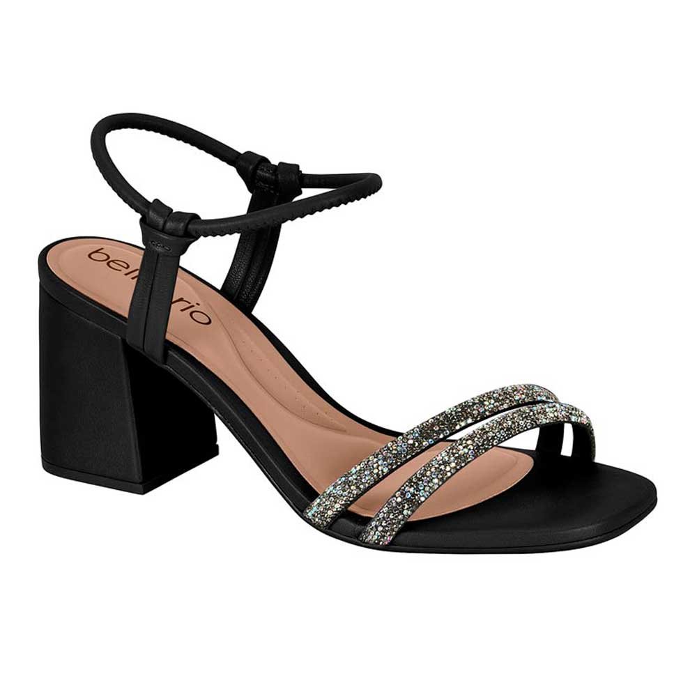 Sandalia Beira Rio 8436.213.26514.93042 Preto Grafite Aur Boreal 34-39 Com 12 Pares