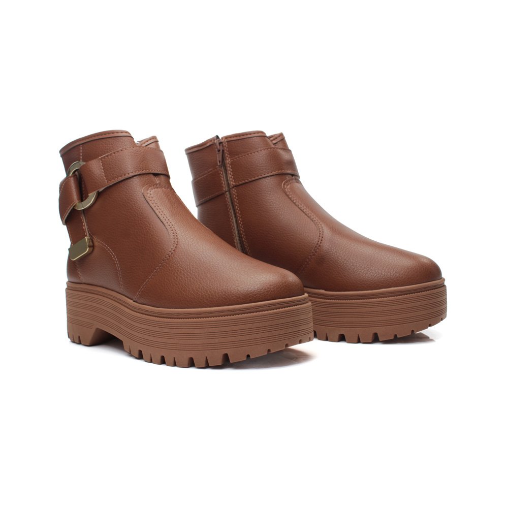Bota Moleca 5351.103.23572.95669 Caramelo 34-39 Com 8 Pares