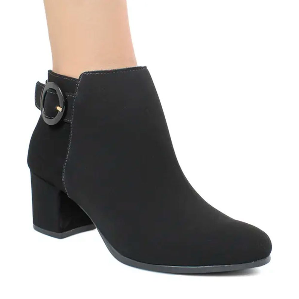 Bota Villa Rosa 2508.25072 Preto Nobuck 34-39 Com 9 Pares