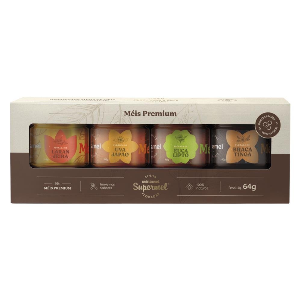 Kit Mel Floradas Premium Pote Vidro Com 4 Unidades 160G Supermel - Minamel