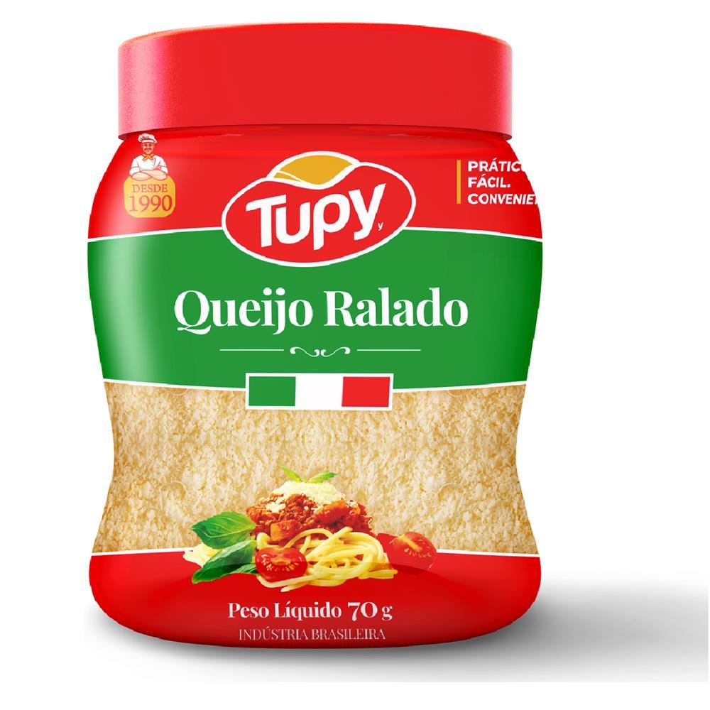 Queijo Ralado Tradicional Tupy - Pote 70g