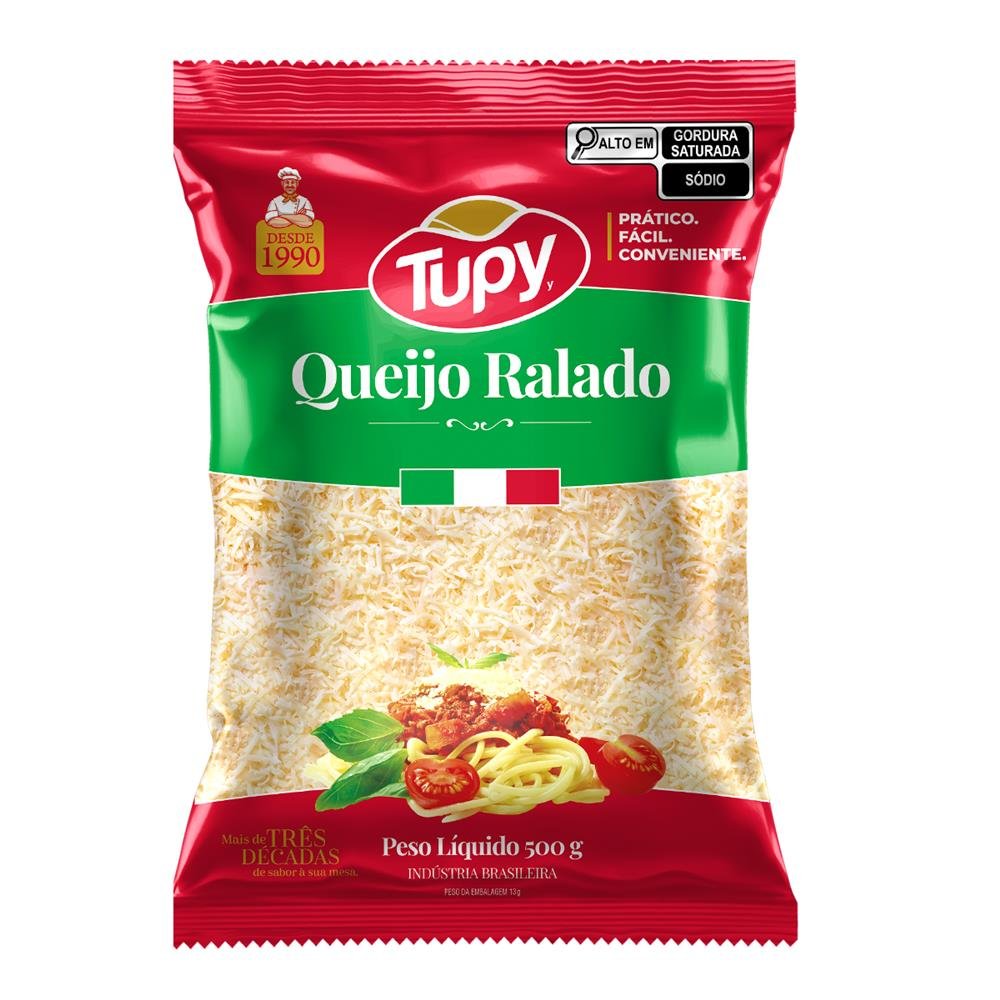 Queijo Ralado Tradicional Tupy - Pacote 500g