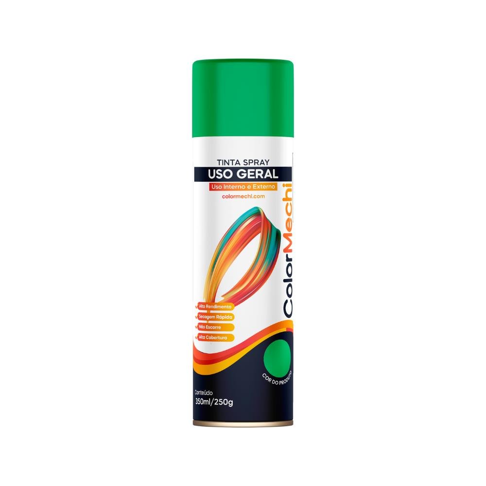 Tinta Spray 350ML Uso Geral Verde Claro Colormechi
