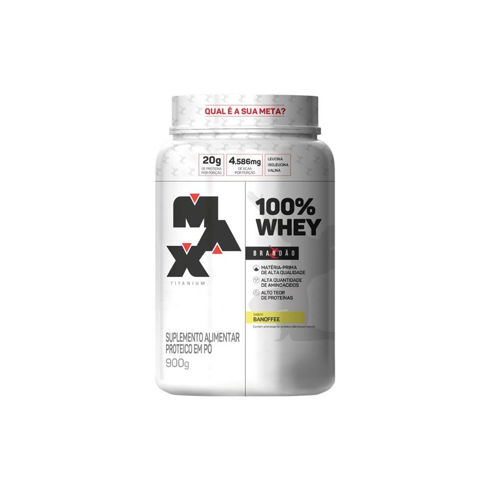 100% Whey Rafael Brandão Banoffee Max Titanium Pote 900g