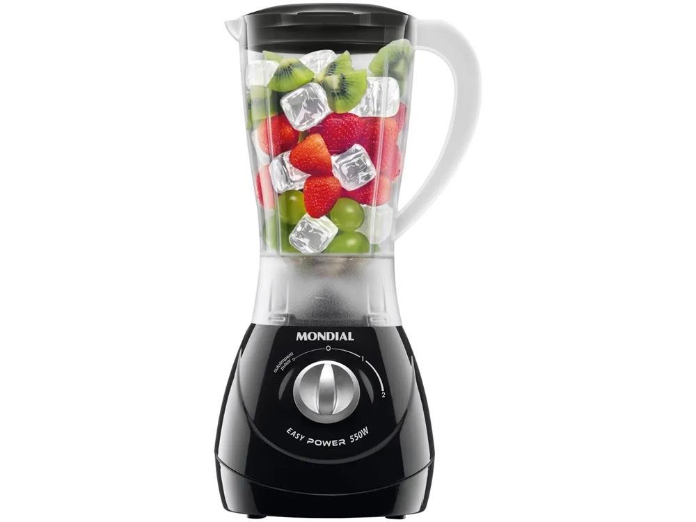 Liquidificador Power 2 Black, Mondial, Preto/Prata, 550W, 110V - L-28