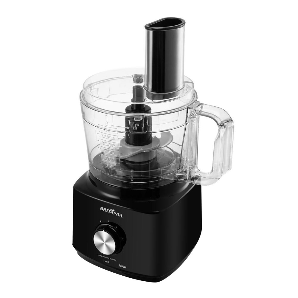 Multiprocessador de Alimentos Britânia BMP900 - 3 em 1, 1000W, Preto, 220V