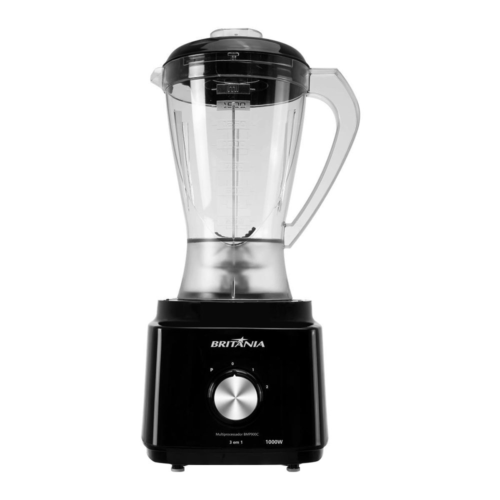 Multiprocessador de Alimentos Britânia BMP900 - 3 em 1, 1000W, Preto, 220V