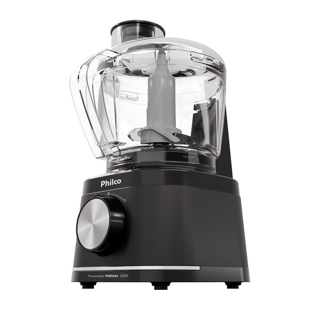 Processador Philco PMN04A - 1 Velocidade + Pulsar, 420W, Preto, 110V