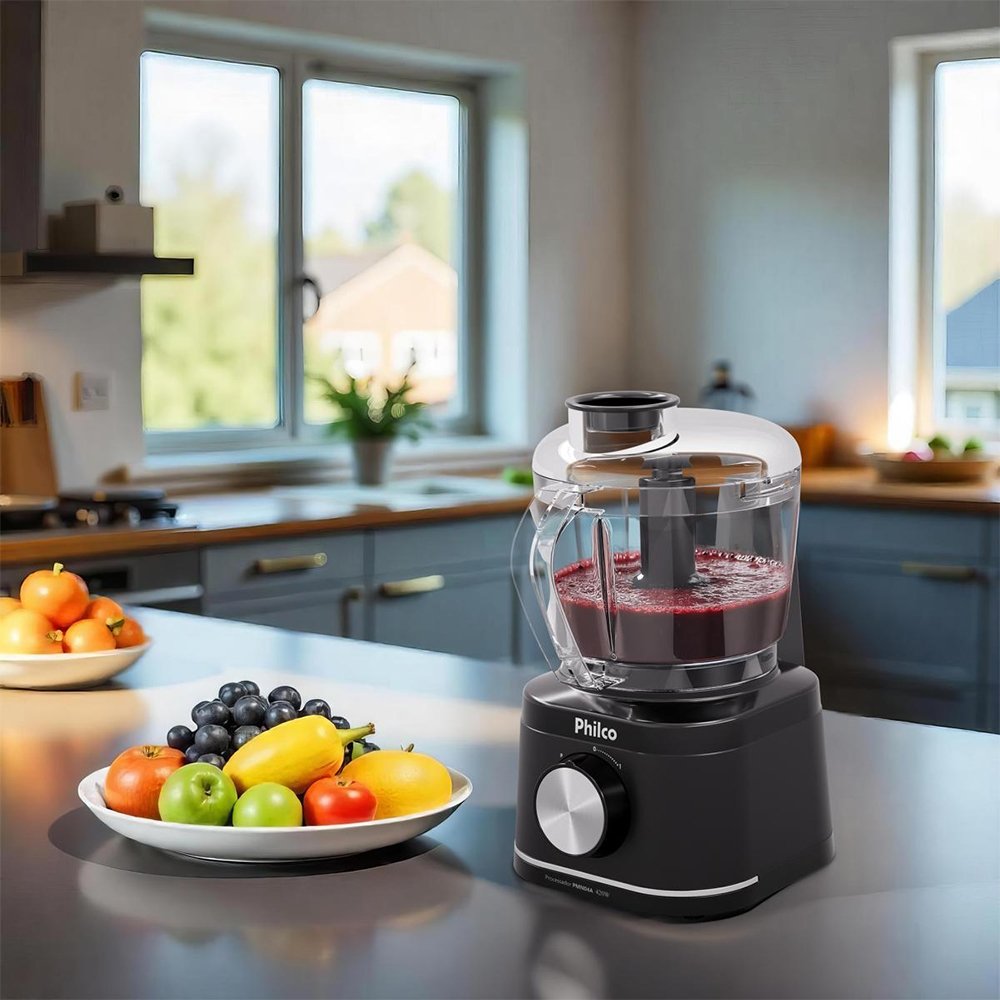 Processador Philco PMN04A - 1 Velocidade + Pulsar, 420W, Preto, 110V