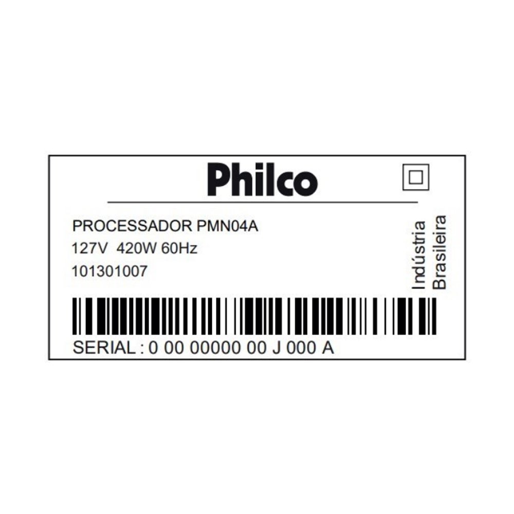 Processador Philco PMN04A - 1 Velocidade + Pulsar, 420W, Preto, 110V
