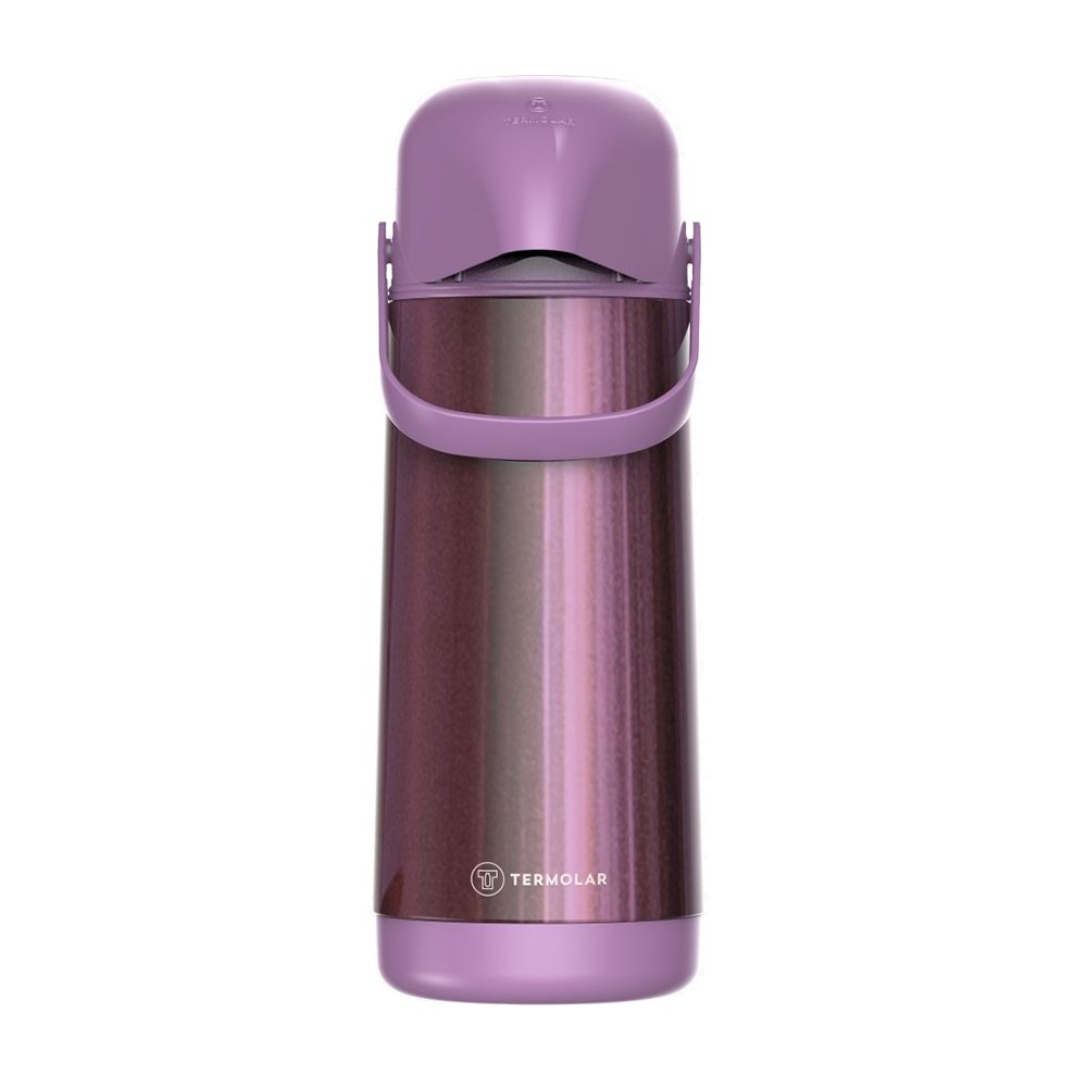 Garrafa Termolar Lúmina 9751 Pressão Inox Lilás Connect 1 Litro