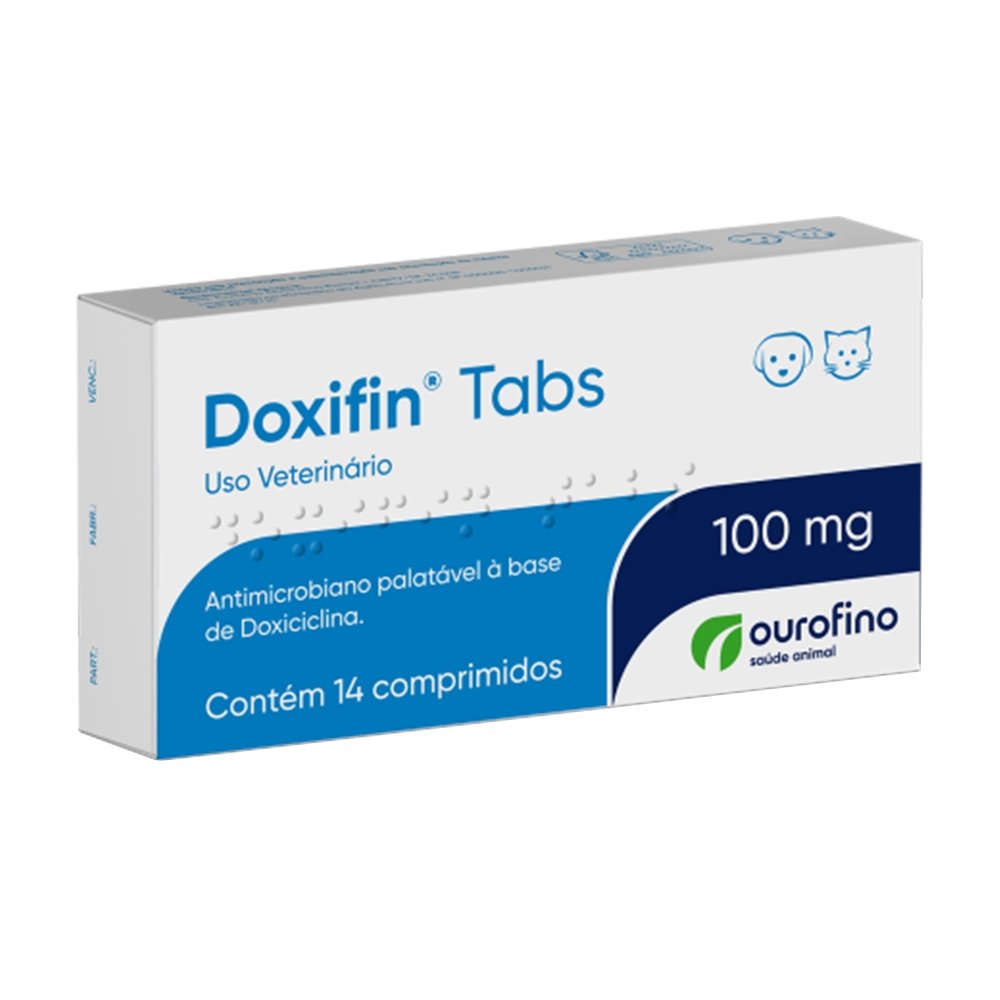 Doxifin Ourofino Doxiciclina 14 Comprimidos 100mg