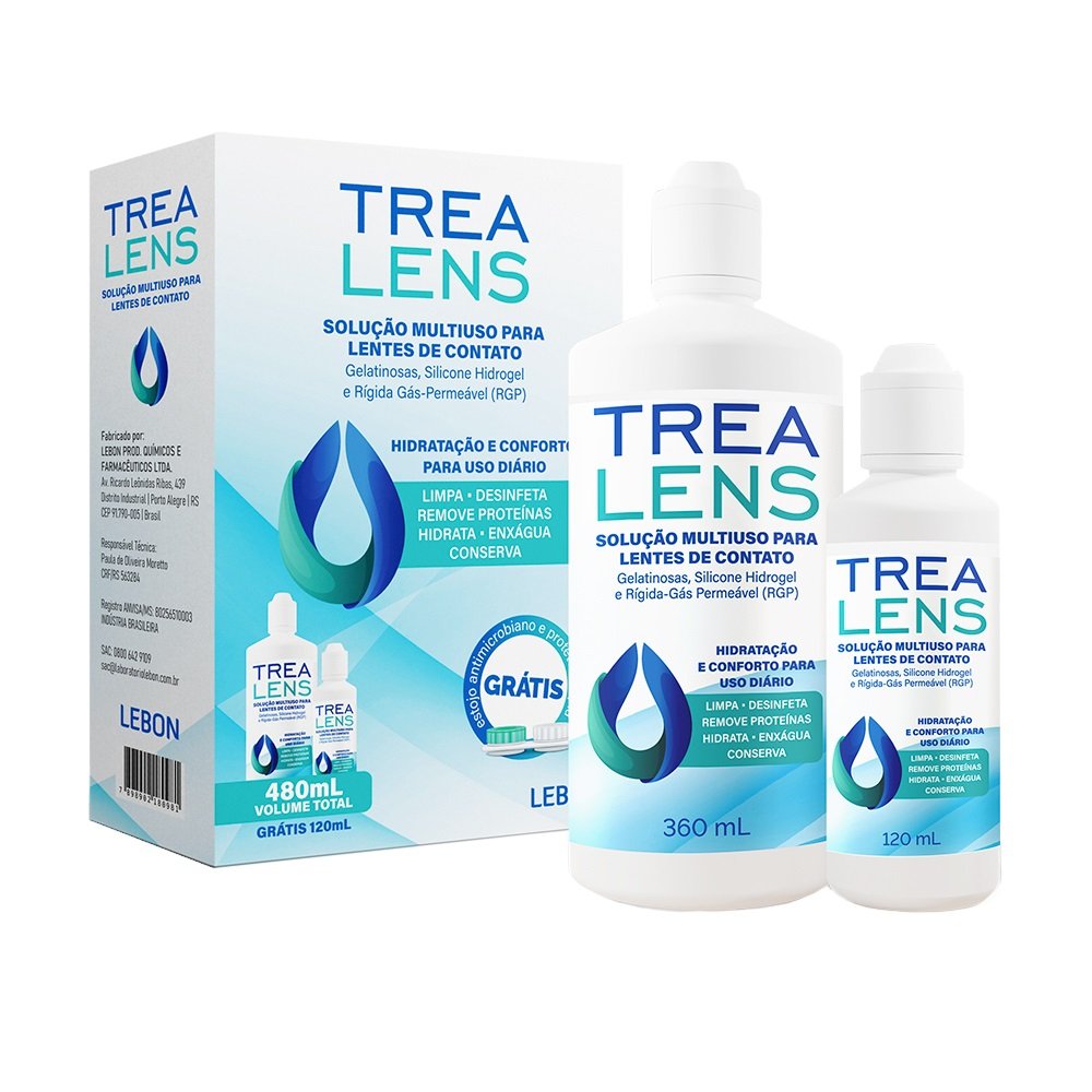 Trealens Lebon 120ml+360ml( Solucao Limpa Lente)