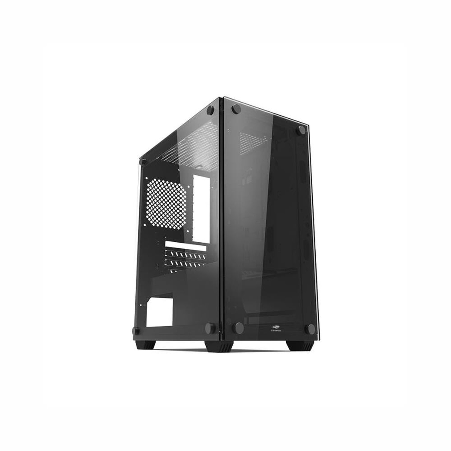 Gabinete Gamer C3tech Mt-G110bk, Mid Tower, Vidro Temperado Frontal E Lateral, Micro Atx, Preto