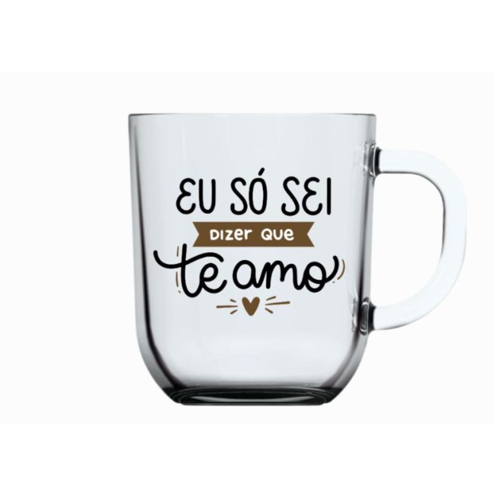 Caneca 300Ml Toronto Vidro Decorada