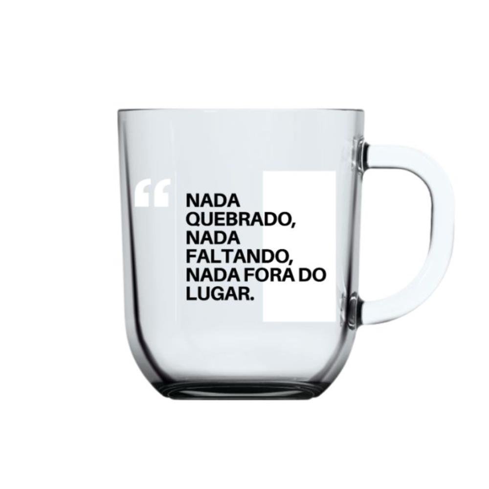 Caneca 300Ml Toronto Vidro Decorada