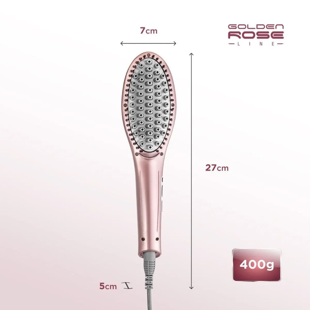 Escova Alisadora Eletrica Mondial Golden Rose Cabo 360 Bivolt Ea-02
