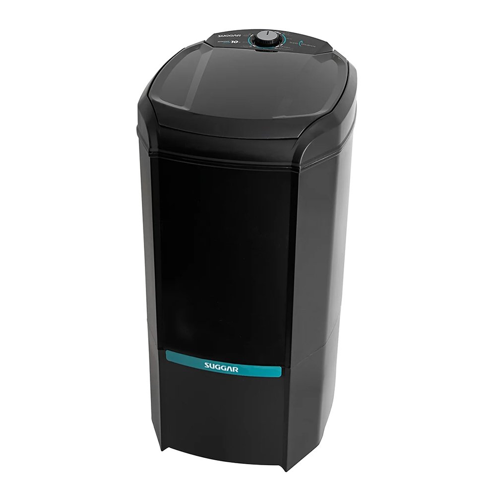 Lavadora de Roupas Semi Automática Suggar Lavamax LE1021 - Eco, 10kg, Preto, 110V