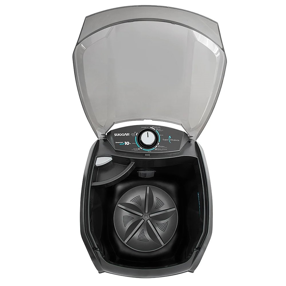 Lavadora de Roupas Semi Automática Suggar Lavamax LE1021 - Eco, 10kg, Preto, 110V