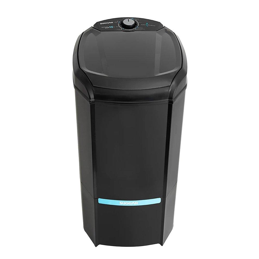 Lavadora de Roupas Semi Automática Suggar Lavamax LE1521 - Eco 15kg, Preto, 110V
