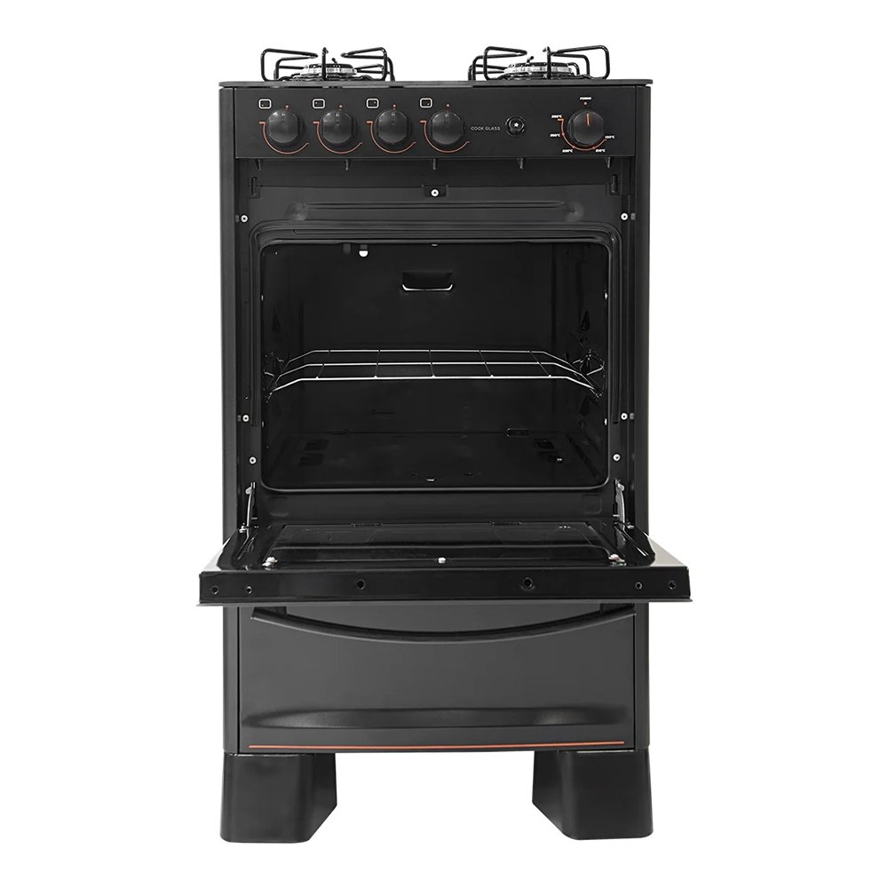 Fogão de Piso Suggar Cook Glass - Mesa de Vidro, Preto, Bivolt