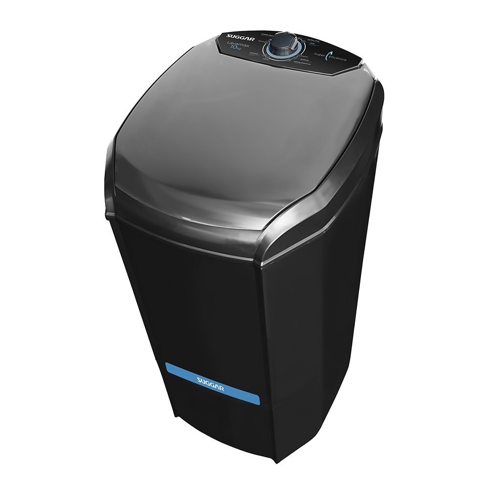 Lavadora De Roupas Semi Automática Suggar Lavamax Lx1021 - 10Kg, Preto, 110V