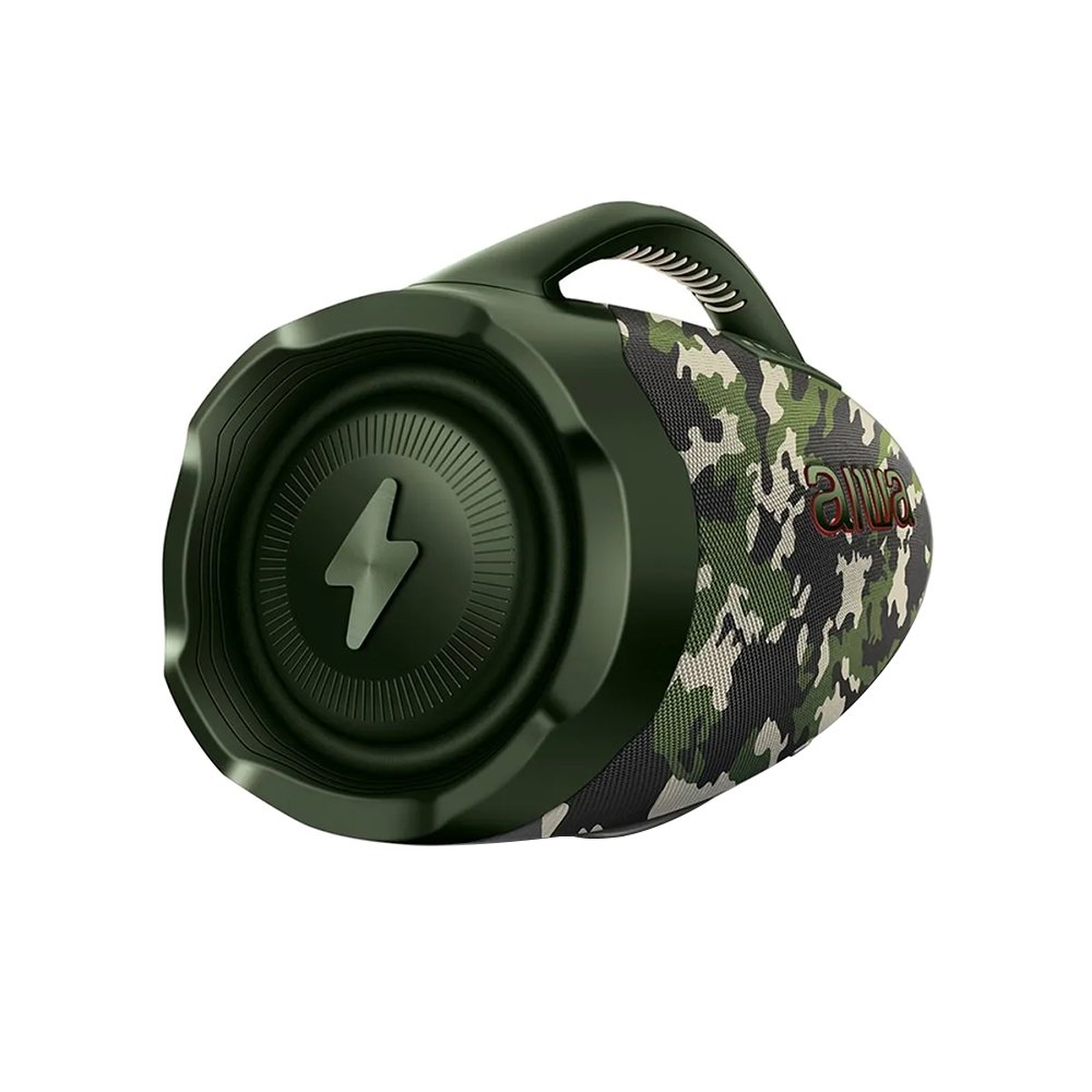 Caixa de Som Aiwa Boombox Plus AWS-BBS-01-GR - 200W RMS, Bateria de Até 30 horas, Verde Camuflado