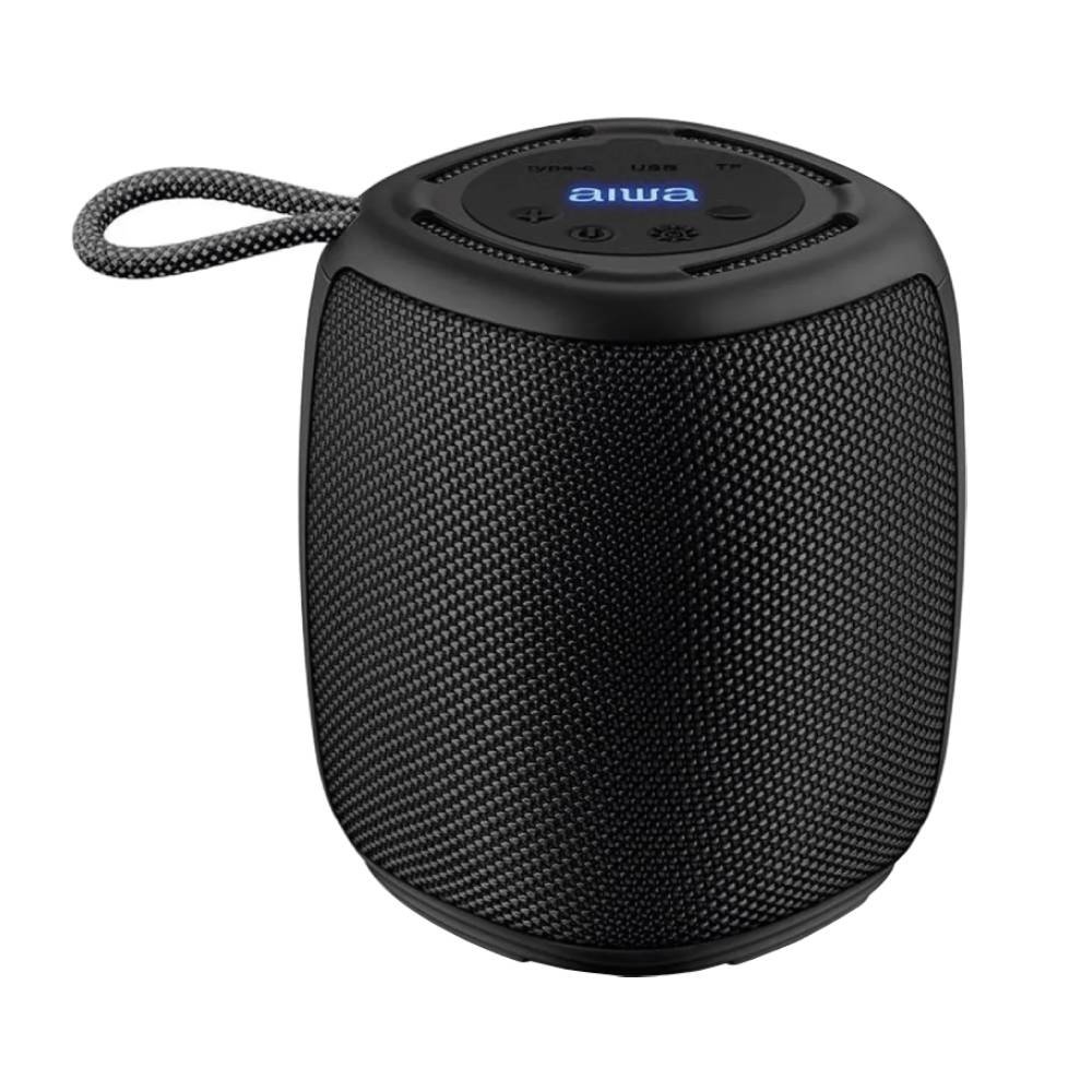 Caixa de Som Aiwa Mini Speaker AWS-SP-03-B - Bateria, 15W RMS, Preto