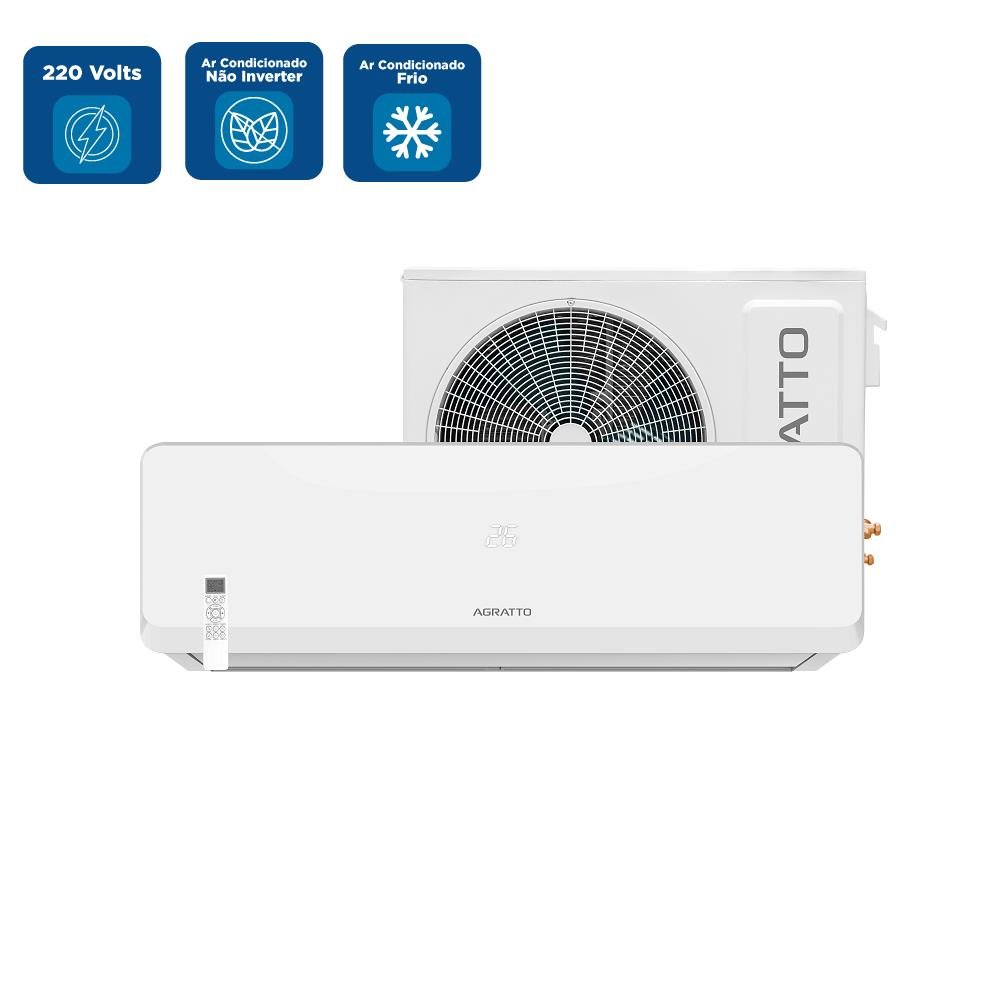 Ar Condicionado Split Hi Wall Agratto Fit 18000 BTU/h Frio FACS18F ¿ 220 Volts