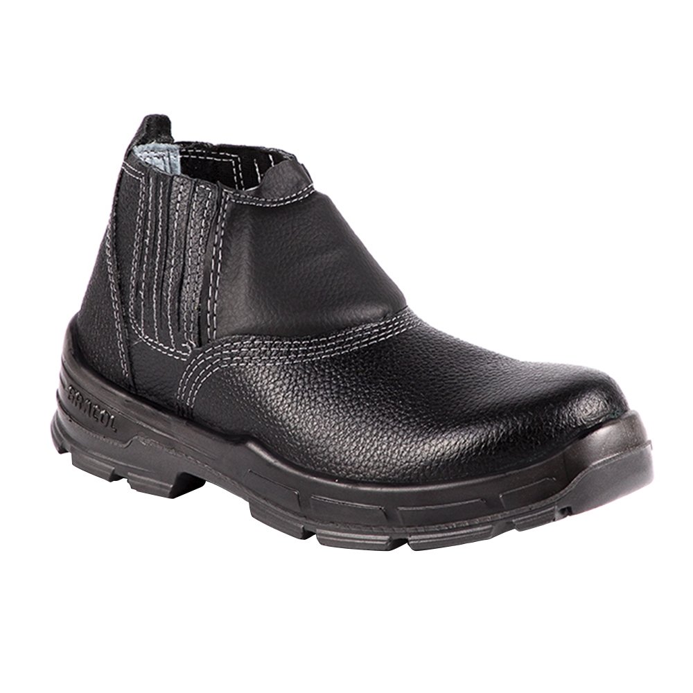 BOTINA SEGURANCA BRACOL ELASTICO PU BIDENSIDADE CA28511 PRETO BIQUEIRA DE ACO 47