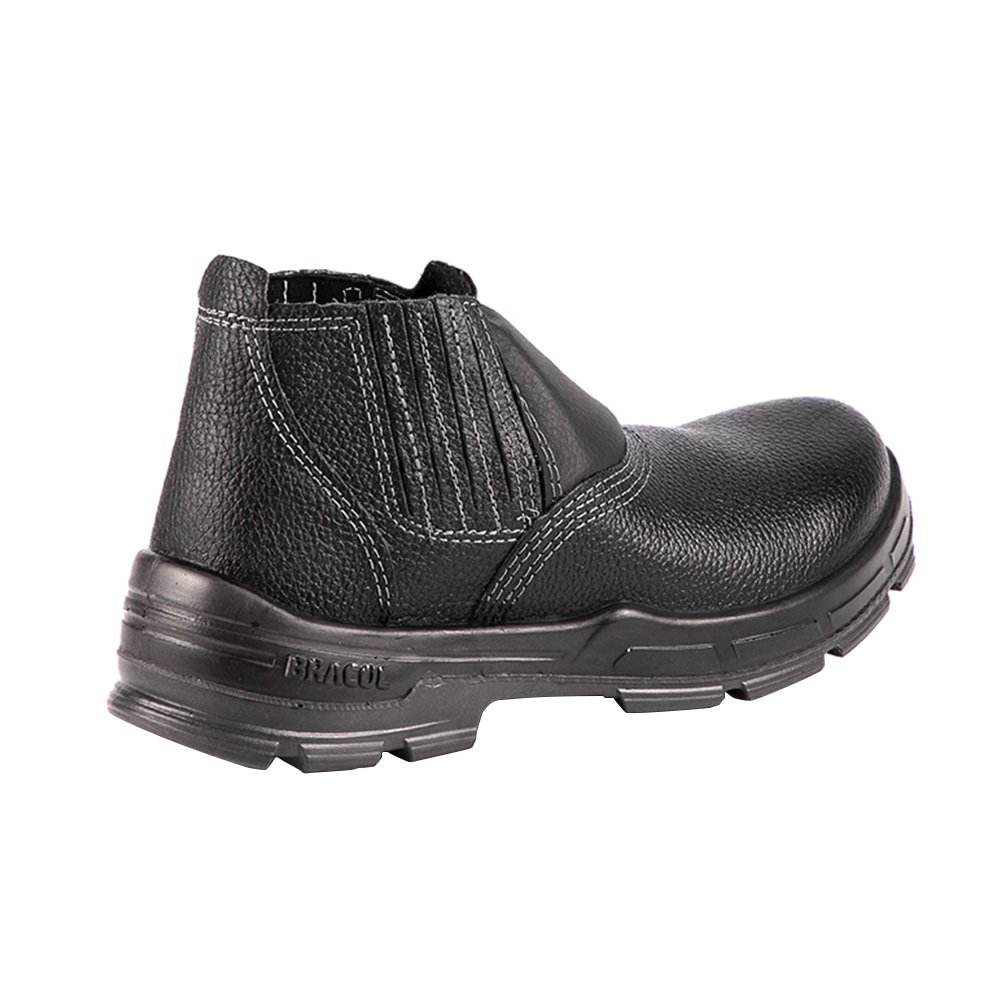 BOTINA SEGURANCA BRACOL ELASTICO PU BIDENSIDADE CA28511 PRETO BIQUEIRA DE ACO 47