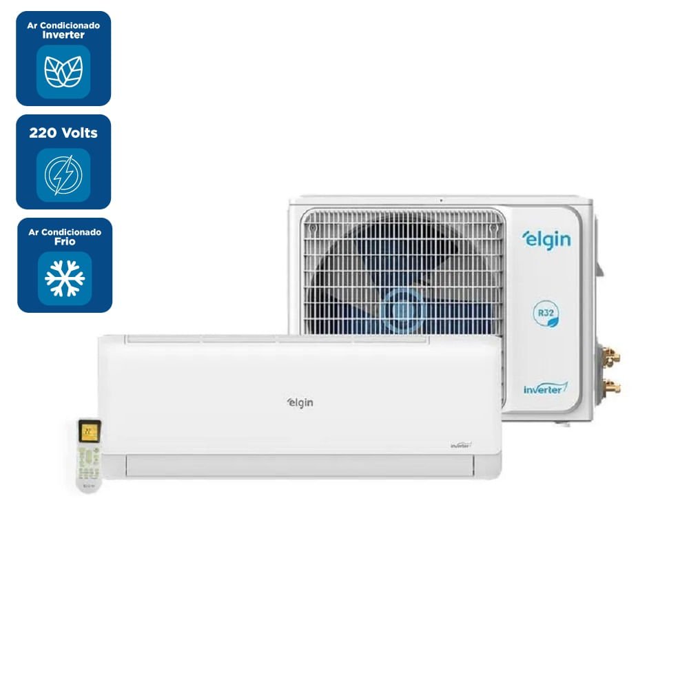 Ar Condicionado Split Hi Wall Inverter Elgin Eco 12000 BTU/h Frio 45HJFE12C2CC ¿ 220 Volts