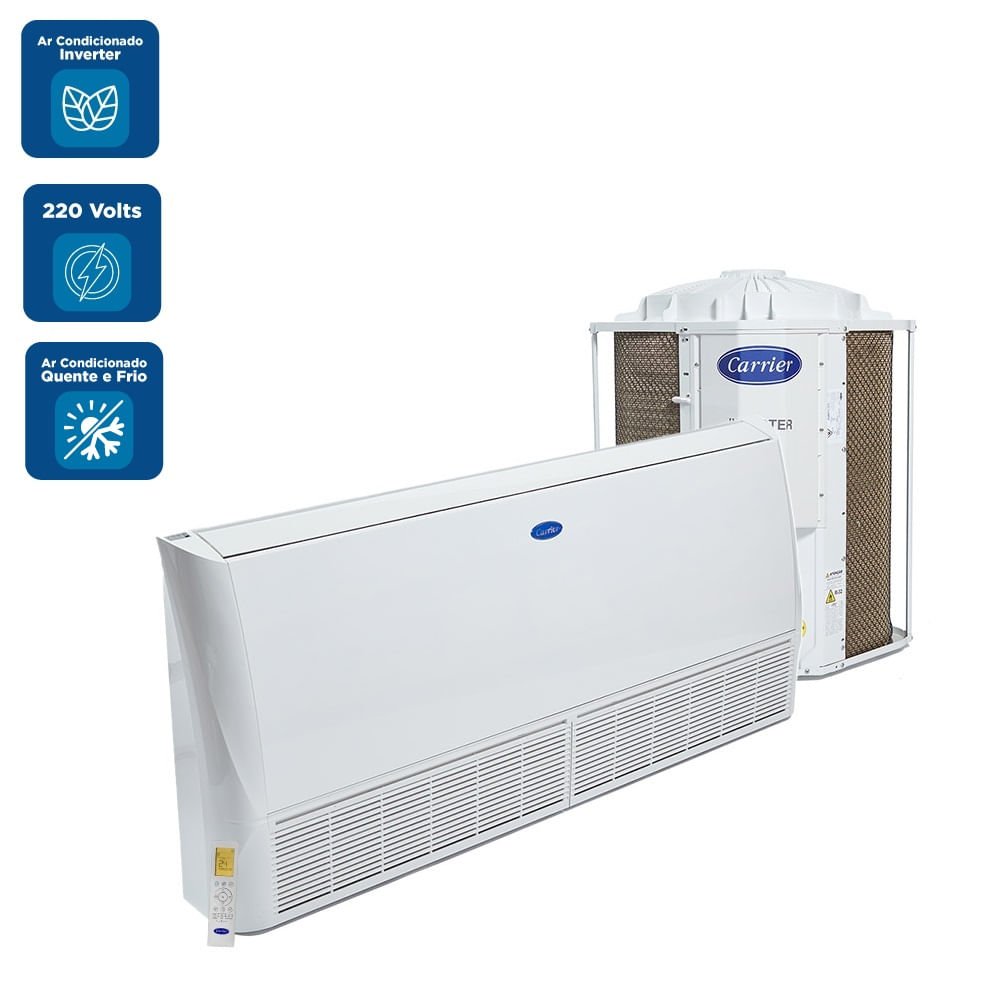 Ar Condicionado Split Teto Inverter Carrier Connect Xpower 36000 BTU/h Quente e Frio Monofásico 38CQVE36515MC ¿ 220 Volts