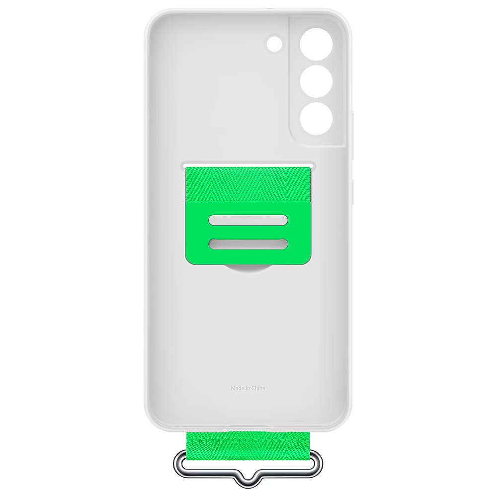 Capa de silicone com alca para Galaxy S22+ Samsung Branco EF-GS906TWEGWW