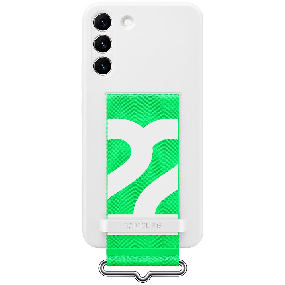 Capa de silicone com alca para Galaxy S22+ Samsung Branco EF-GS906TWEGWW